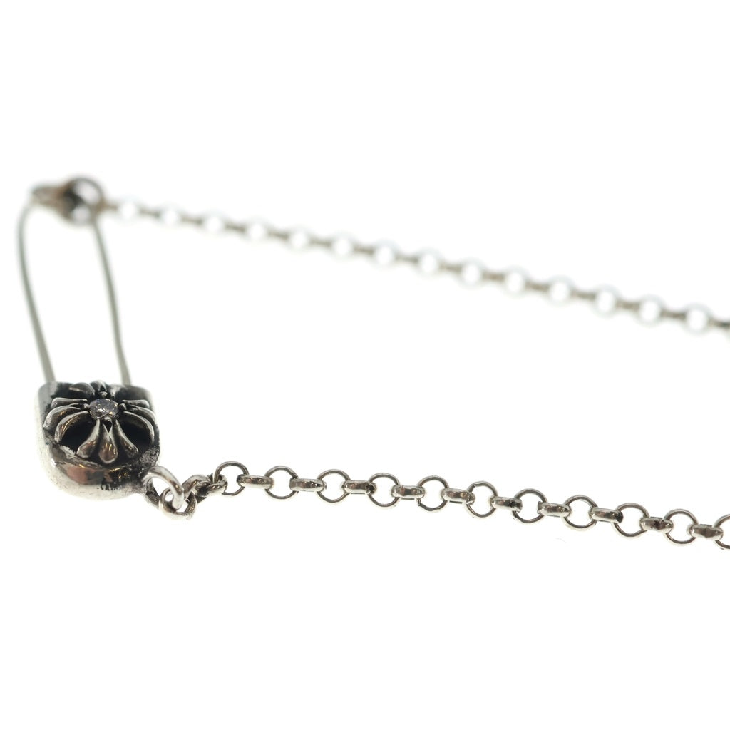 CHROME HEARTS(クロムハーツ) SAFETY PIN R20 1DIAセーフティピンロールチェーン シルバー