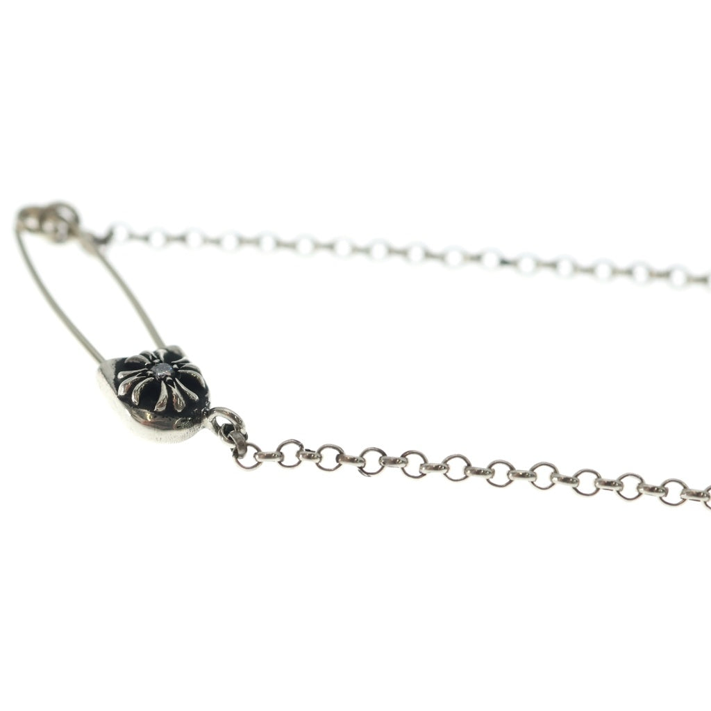 CHROME HEARTS(クロムハーツ) SAFETY PIN R20 1DIAセーフティピンロールチェーン シルバー