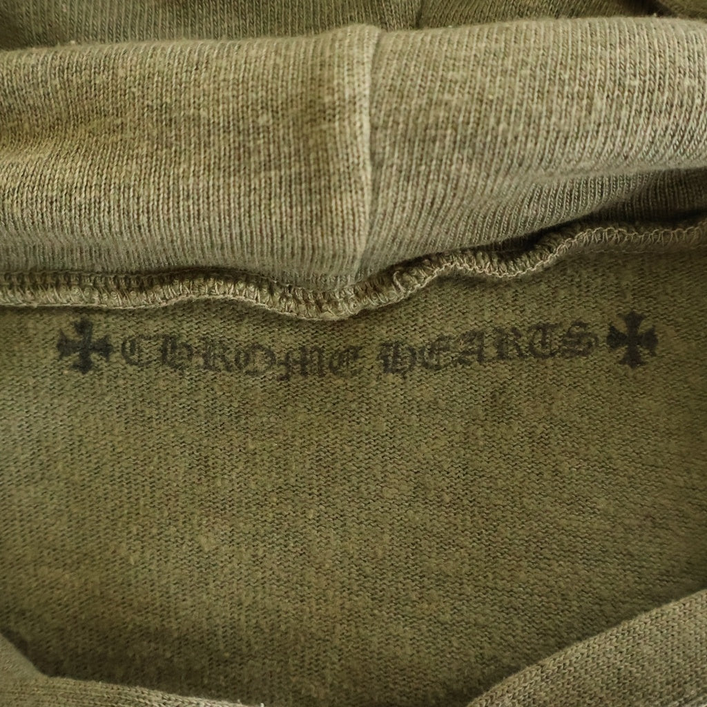 CHROME HEARTS(クロムハーツ) OLD SWTSHRT HD ZIP バックセメタリープリントジップパーカー カーキ