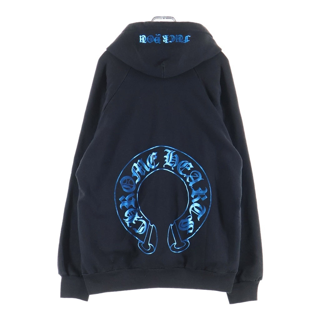 CHROME HEARTS(クロムハーツ) OLD THRML SWTSHRT HD 裏地サーマル ホースシュー プルオーバーパーカー ブラック/ブルー