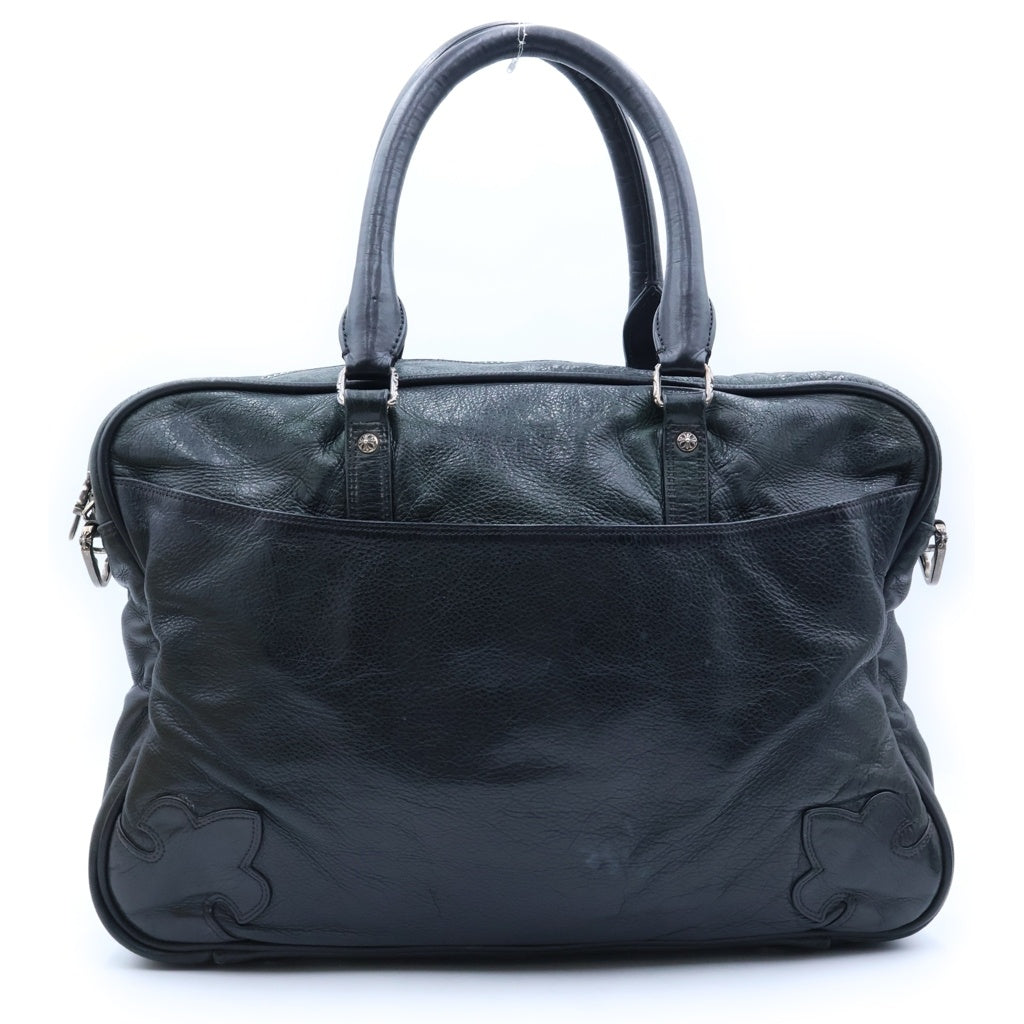 CHROME HEARTS(クロムハーツ) Leather 2WAY Bag フレアニー レザー ブリーフバッグ ブラック