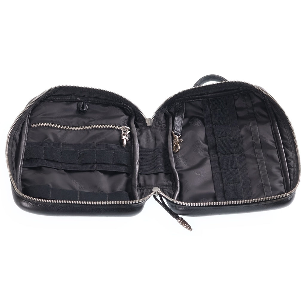 CHROME HEARTS(クロムハーツ) EVERYDAY CARRY SM エブリデイ セメタリークロスパッチレザーハンドバッグ レディース