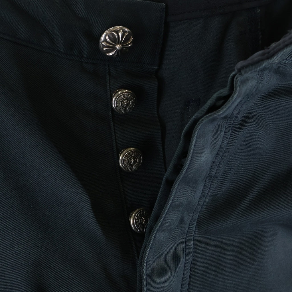 CHROME HEARTS(クロムハーツ) CARPENTER CNVS CEME CRS クロスパッチ付カーペンターロングパンツ ネイビー/ブルー/ホワイト