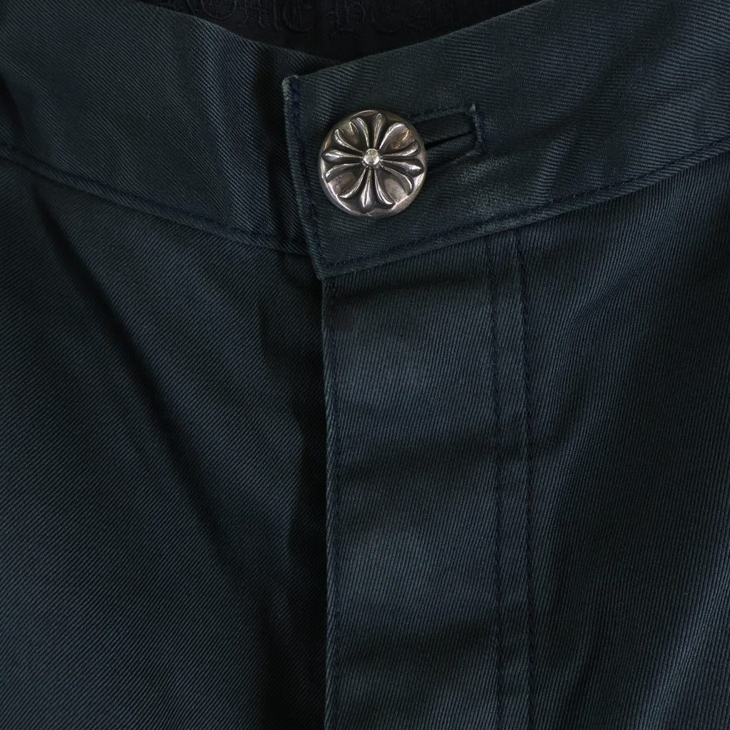CHROME HEARTS(クロムハーツ) CARPENTER CNVS CEME CRS クロスパッチ付カーペンターロングパンツ ネイビー/ブルー/ホワイト