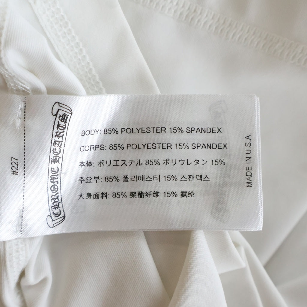 CHROME HEARTS(クロムハーツ) ホースシュー CHプラス オールイングリッシュ ロングスリーブカットソー ラッシュガード 長袖Tシャツ ホワイト/ブラック