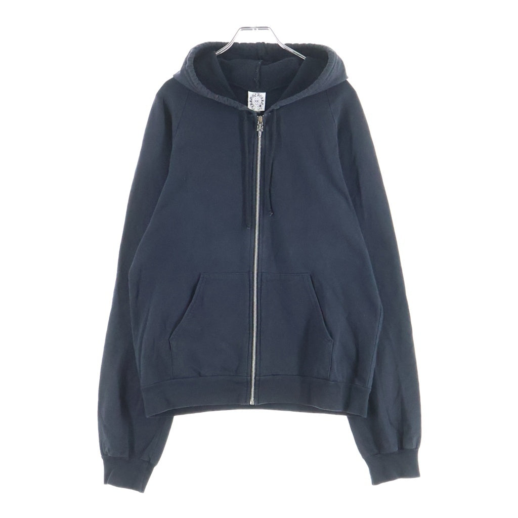 CHROME HEARTS(クロムハーツ) OLD SWTSHRT HD ZIP 袖フローラルホースシュープリントジップパーカー ブラック/ホワイト