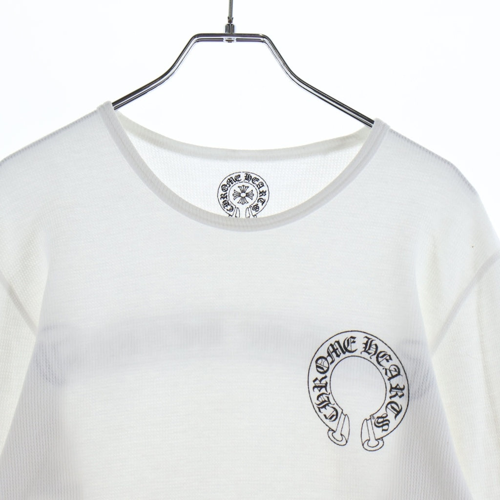 CHROME HEARTS(クロムハーツ) Thermal L S CHクロスプリント サーマル 長袖Tシャツ ホワイト