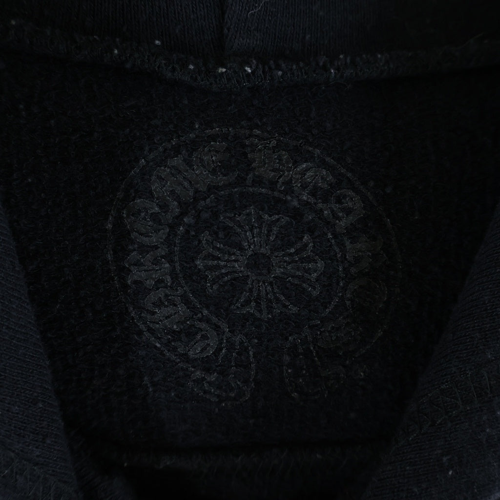 CHROME HEARTS(クロムハーツ) CROSS PATCH SWTSHRT HD HALF-ZIP 袖タイニーCHクロスパッチ付きハーフジップパーカー ブラック