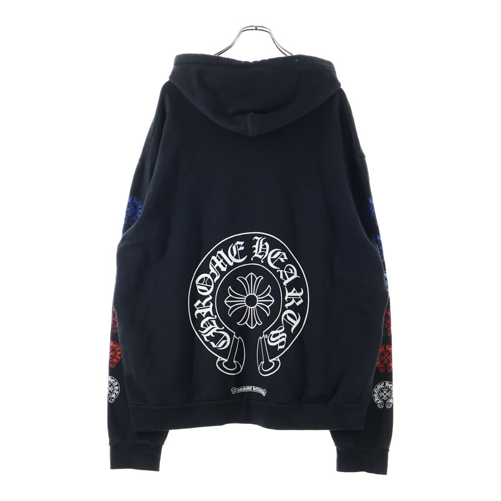 CHROME HEARTS(クロムハーツ) MULTI HORSESHOE SWTSHRT PLVR HD マルチホースシュープリント スウェットプルオーバーパーカー ブラック/マルチ