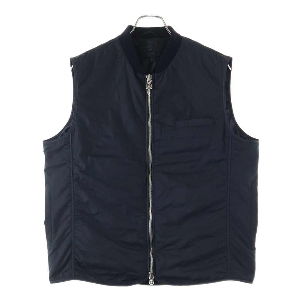 CHROME HEARTS(クロムハーツ) PAPA VEST パパ ベスト セメタリークロスレザーパッチキルティングベスト ブラック