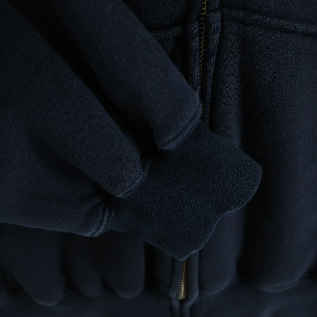 CHROME HEARTS(クロムハーツ) OLD THRML SWTSHRT HD ZIP CH PLUS 袖CHプラスプリント ジップアップ サーマルパーカー ブラック/ホワイト