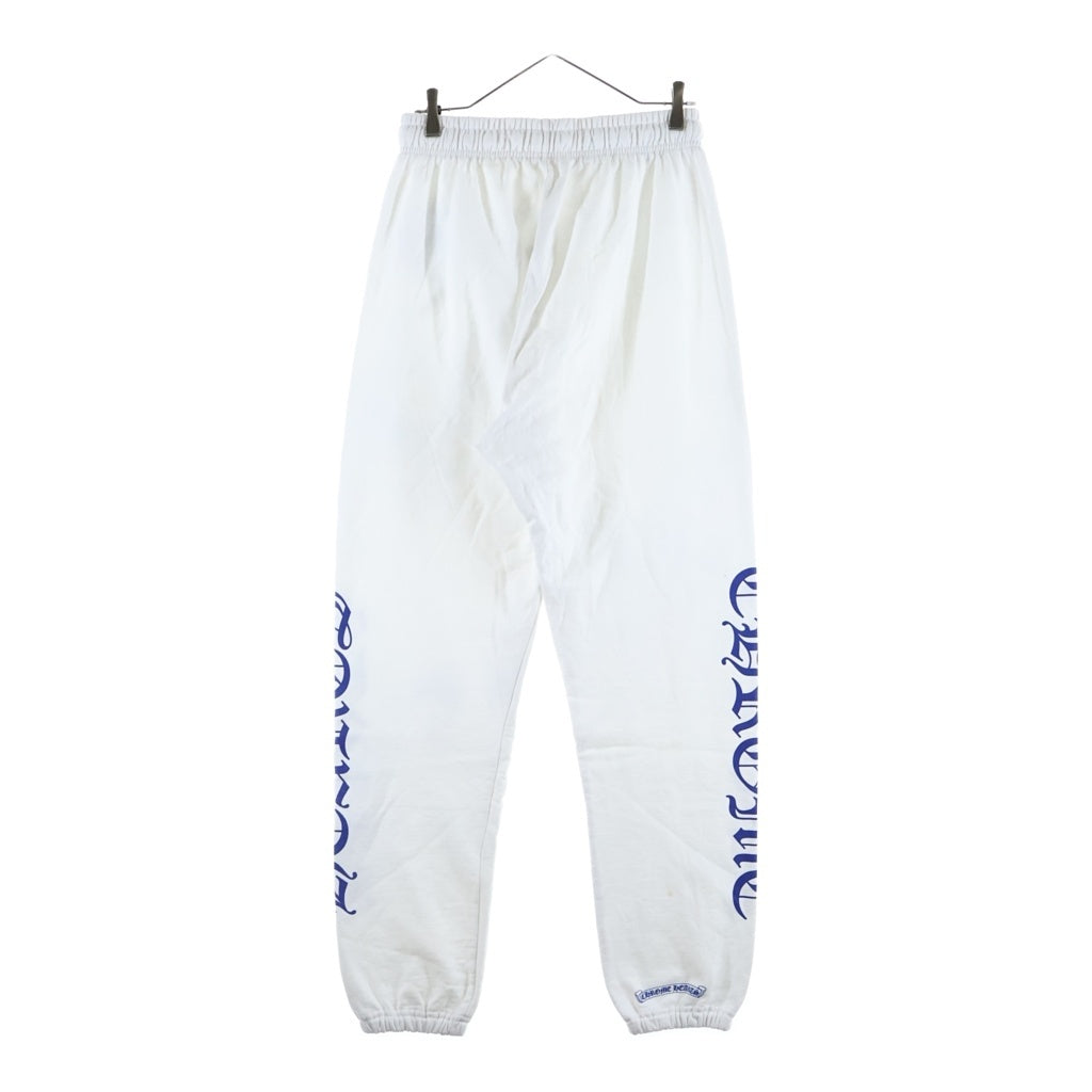 CHROME HEARTS(クロムハーツ) SWEAT PANTS サイド英字ロングパンツ ジョガーパンツ ホワイト/ブルー
