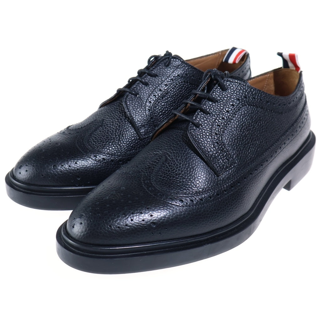 THOM BROWNE(トムブラウン) ウィングチップ レザーローカットシューズ ブラック
