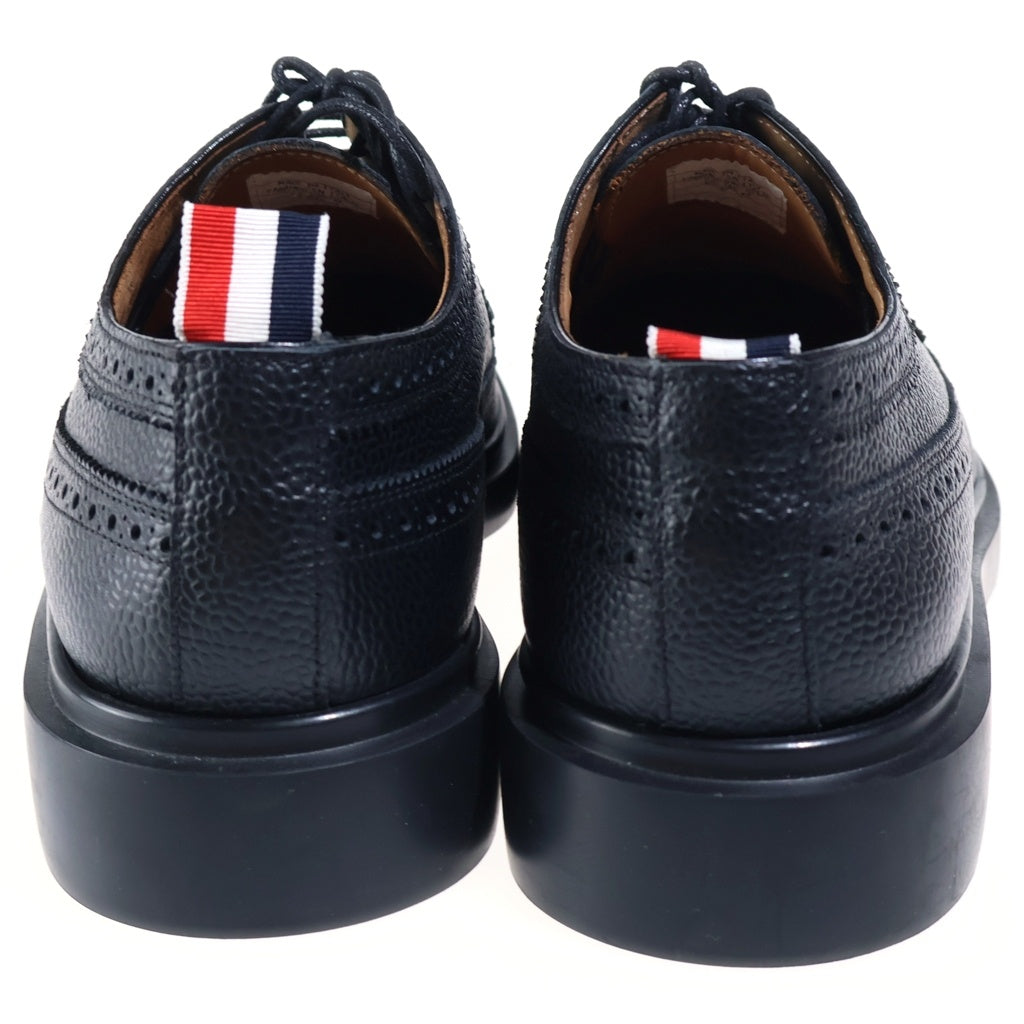 THOM BROWNE(トムブラウン) ウィングチップ レザーローカットシューズ ブラック