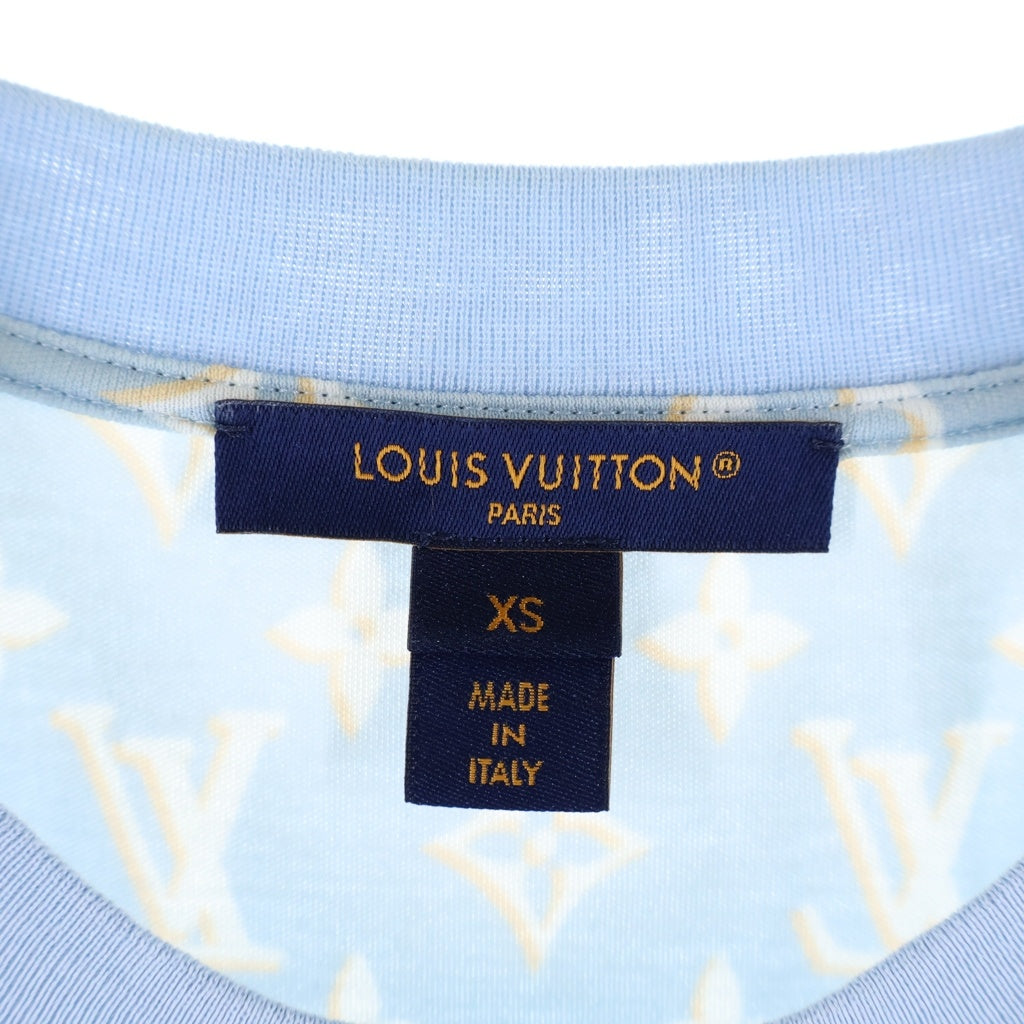 LOUIS VUITTON(ルイヴィトン) 23AW ネックチェーンモノグラムコットン 半袖ワンピース レディース ブルー/ホワイト RW232D CBA FPJD16 ー