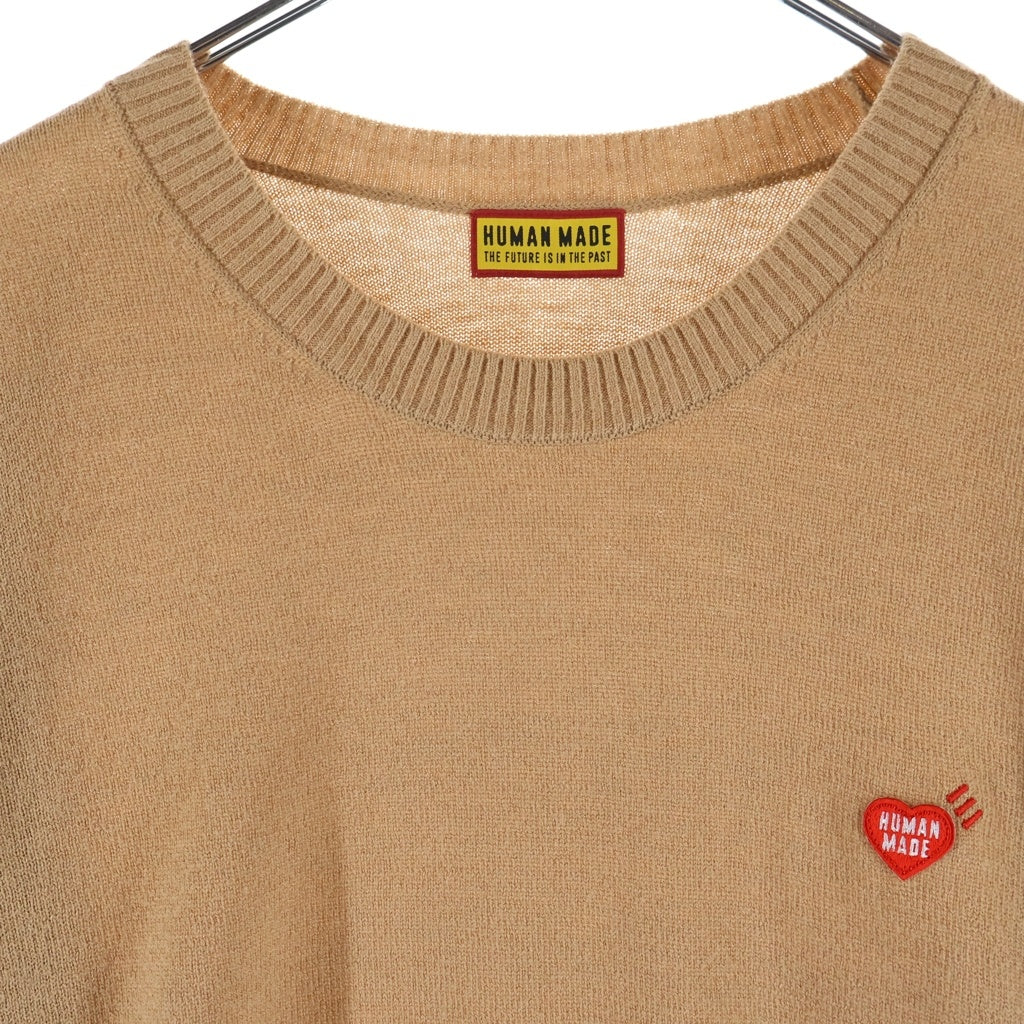 HUMAN MADE(ヒューマンメイド) HEART BADGE KNIT SWEATER HM30CS034 ハートログ ニットセーター ブラウン ー