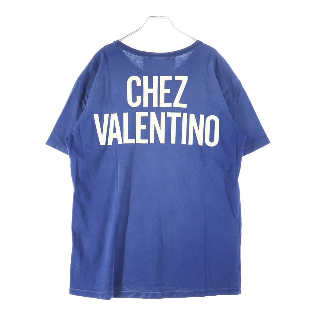VALENTINO(ヴァレンティノ) Chez Valentino TEE 7V3MG17EAYD ロゴプリント 半袖Tシャツ カットソー ネイビー