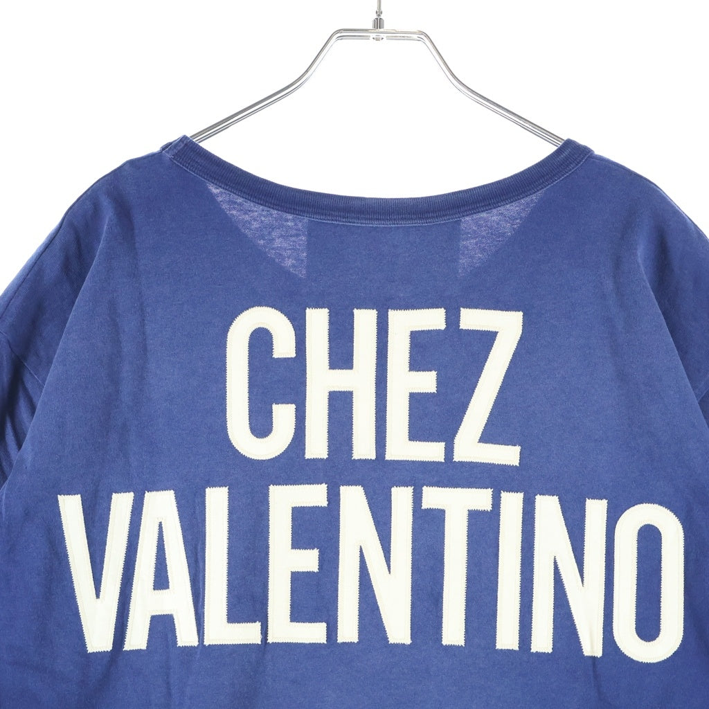 VALENTINO(ヴァレンティノ) Chez Valentino TEE 7V3MG17EAYD ロゴプリント 半袖Tシャツ カットソー ネイビー