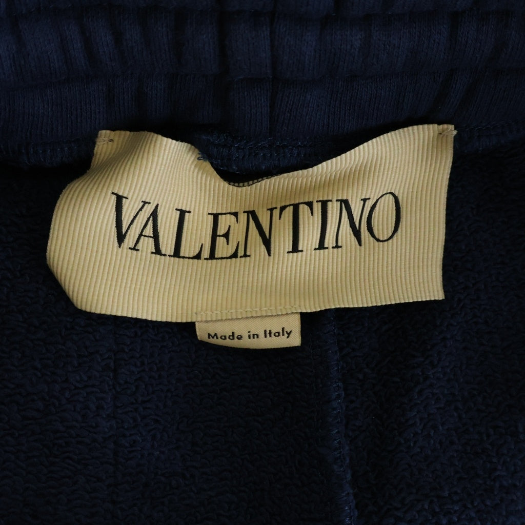 VALENTINO(ヴァレンティノ) Logo Embroidered Shorts 7V3MD04WARJ ロゴスウェットショーツ ハーフパンツ ネイビー