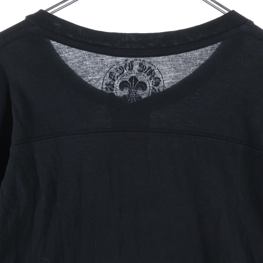 CHROME HEARTS(クロムハーツ) LS HNLY クロスボタン CHプラスパッチ ヘンリーネック 長袖Tシャツ カットソー ブラック