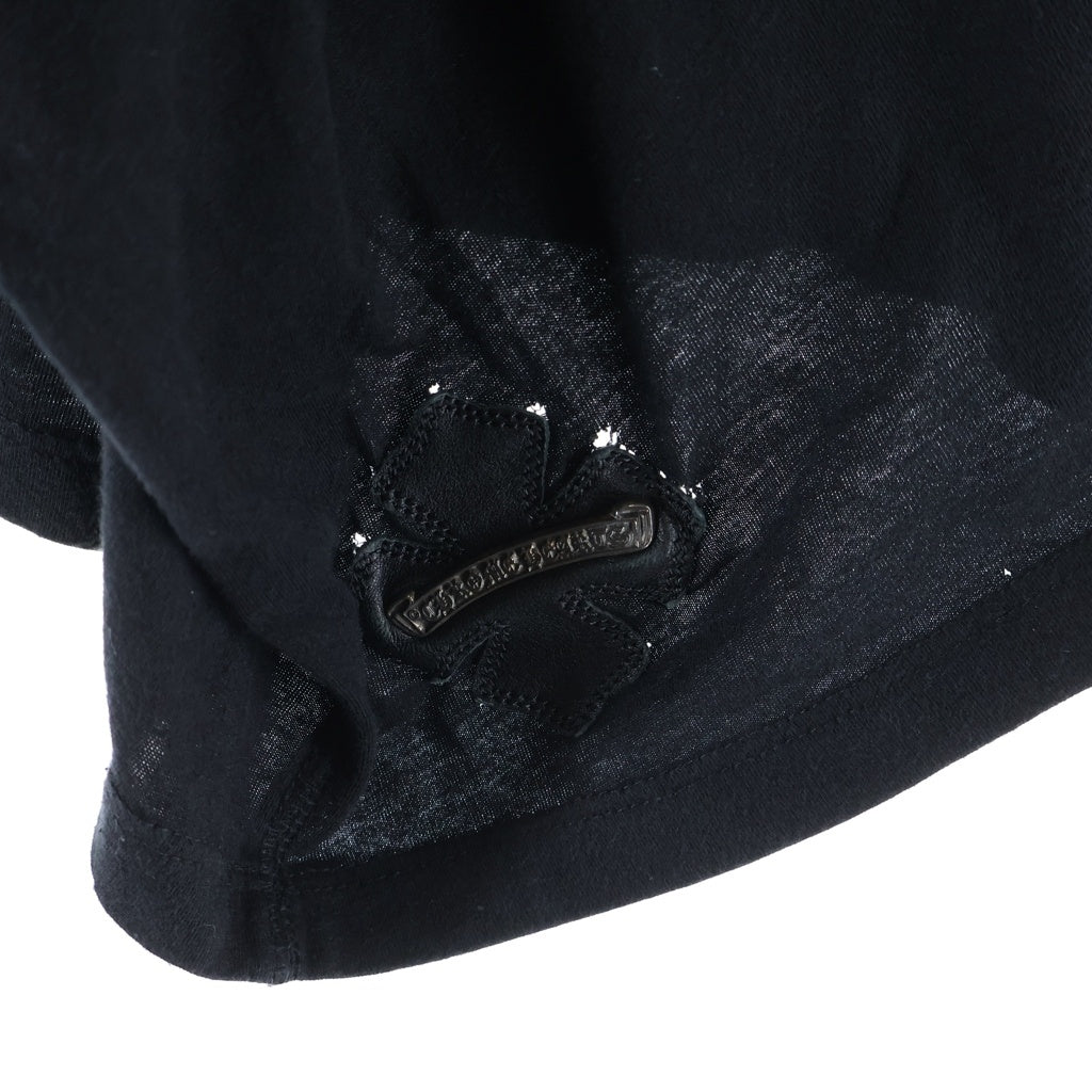 CHROME HEARTS(クロムハーツ) LS HNLY クロスボタン CHプラスパッチ ヘンリーネック 長袖Tシャツ カットソー ブラック