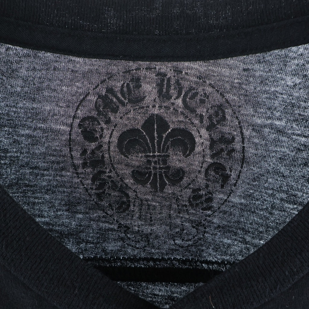CHROME HEARTS(クロムハーツ) LS HNLY クロスボタン CHプラスパッチ ヘンリーネック 長袖Tシャツ カットソー ブラック