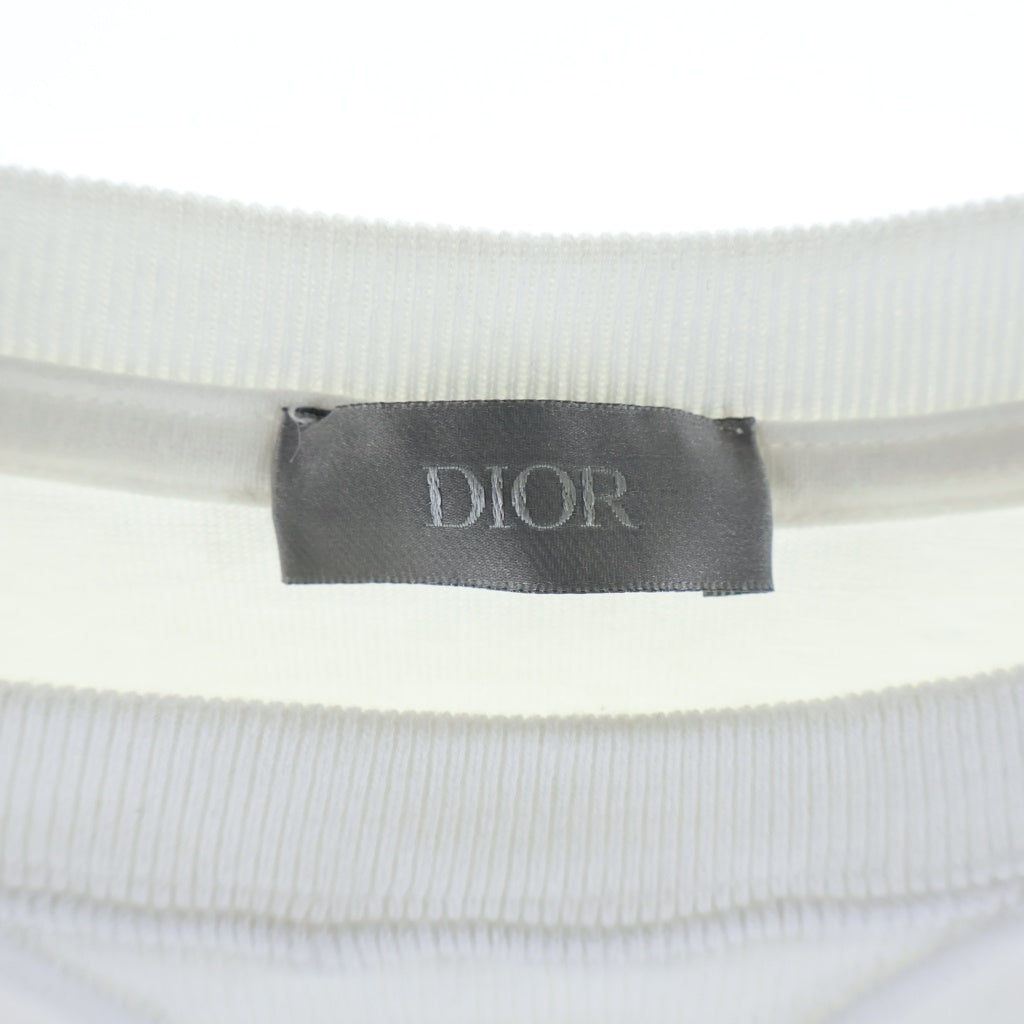 DIOR(ディオール) ×Travis Scott 283J647A0554 フロントロゴ刺繍長袖カットソー ホワイト