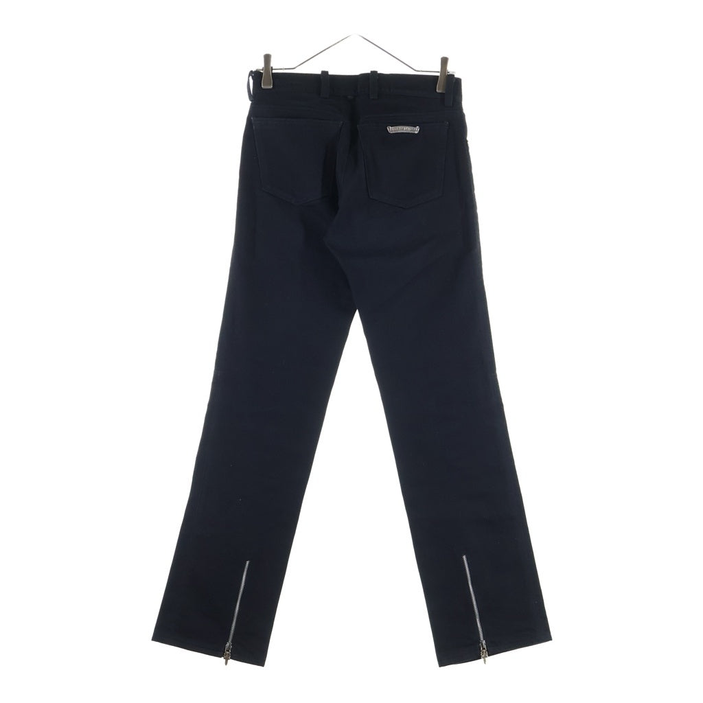 CHROME HEARTS(クロムハーツ) OLD FLEURKNEE DAGGER ZIP PANTS オールド ダガージップ付きフレアニーデニムパンツ ブラック レディース