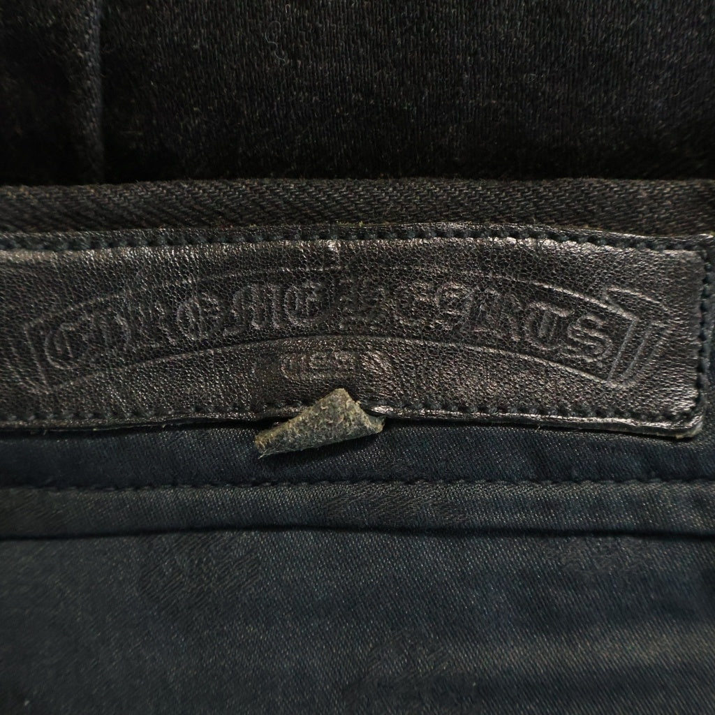 CHROME HEARTS(クロムハーツ) OLD 5POCKET STRAIGHT DENIM PANTS オールド デニムストレートパンツ 5ポケット ブラック/シルバー