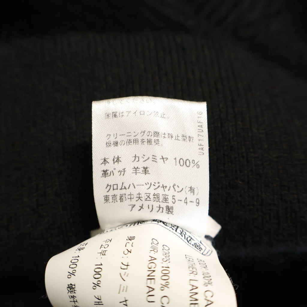 CHROME HEARTS(クロムハーツ) CROSS PATCH CASHMERE SWEAT PANTS クロスパッチ付き カシミアスウェットパンツ ブラック
