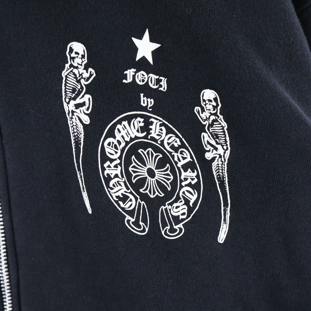 CHROME HEARTS(クロムハーツ) FOTI SWTSHRT THERMAL HD ZIP フォティプリントジップアップサーマルパーカー ブラック