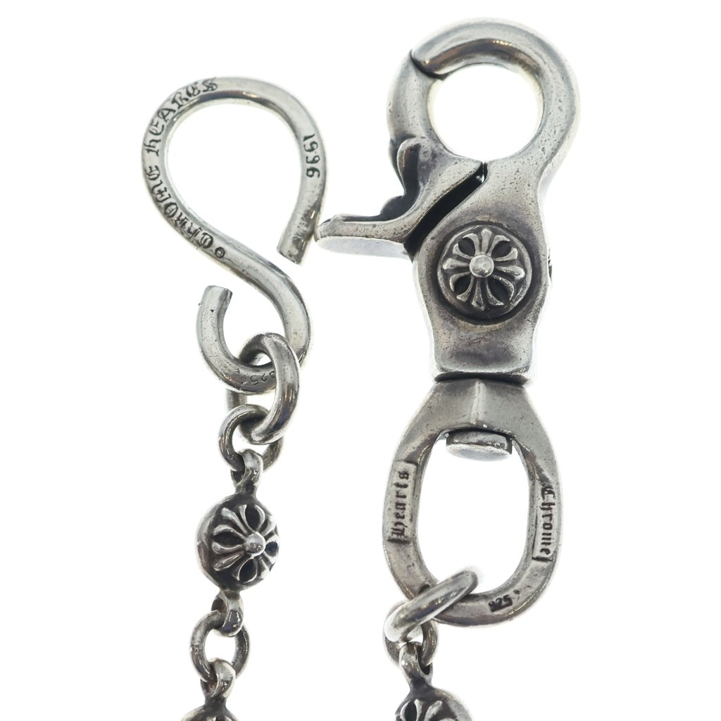 CHROME HEARTS(クロムハーツ) 1BALL LONG-S/1クリップロング#1クロスボール ウォレットチェーン シルバー BCA384
