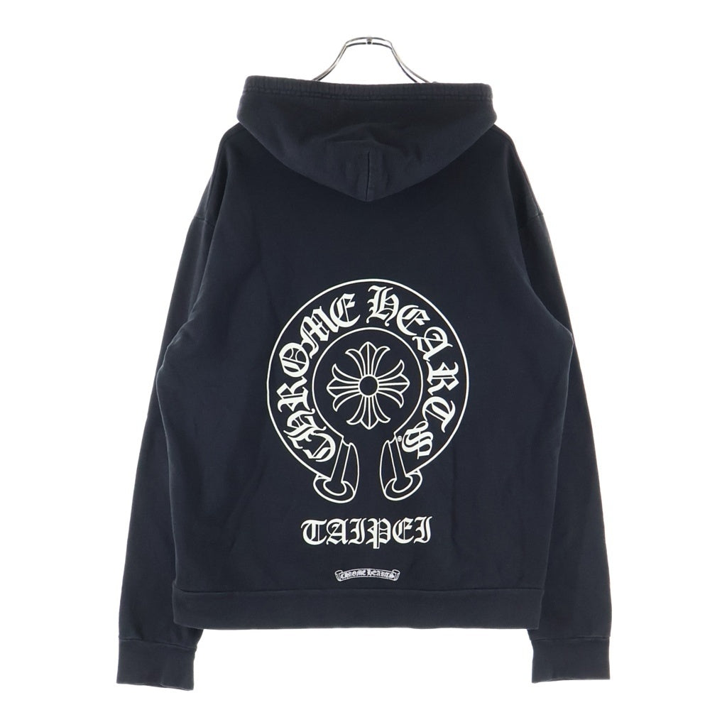 CHROME HEARTS(クロムハーツ) SWTSHRT HD ZIP 台北限定バックホースシューパーカー ブラック/ホワイト