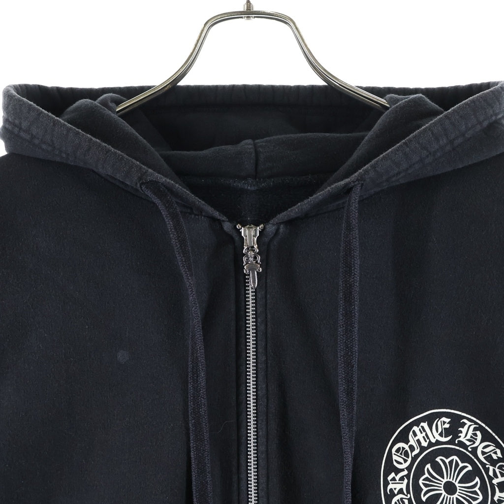 CHROME HEARTS(クロムハーツ) SWTSHRT HD ZIP 台北限定バックホースシューパーカー ブラック/ホワイト