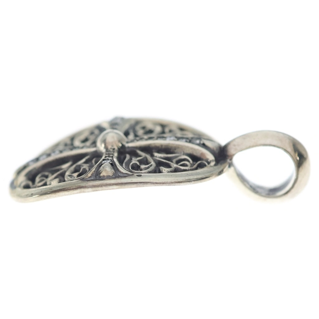 CHROME HEARTS(クロムハーツ) CLSC OVAL P DMND クラシックオーバル PAVEダイヤ シルバー ネックレストップ