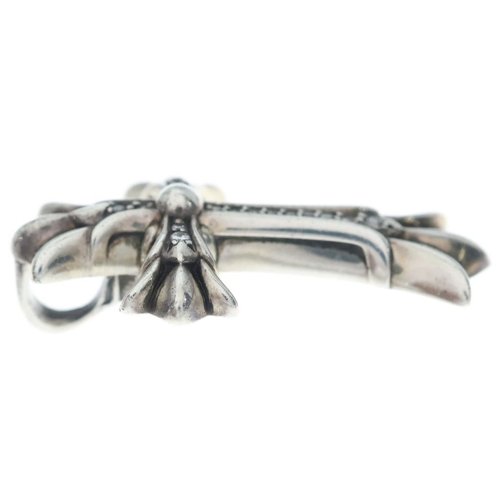 CHROME HEARTS(クロムハーツ) DBL CH CRS SML P/D スモールダブルCHクロス PAVEダイヤ ペンダント/シルバーネックレストップ