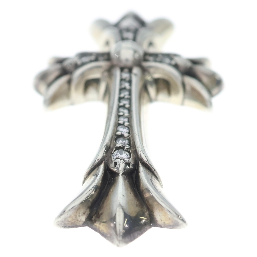 CHROME HEARTS(クロムハーツ) DBL CH CRS SML P/D スモールダブルCHクロス PAVEダイヤ ペンダント/シルバーネックレストップ