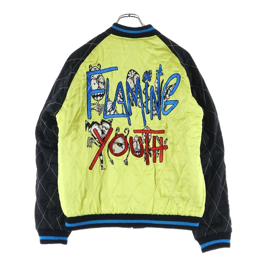 CHROME HEARTS(クロムハーツ) PPO SOUVENIR BOMBER リバーシブルスーベニアスカジャンボンバージャケットブルゾン ブラック/イエロー/シルバー