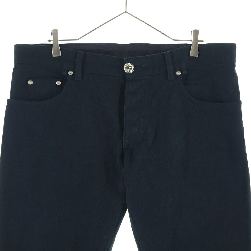 CHROME HEARTS(クロムハーツ) RS BOOTLEG 5 PKT DNM PANT クロスボールボタンブーツカットデニムパンツ ブラック