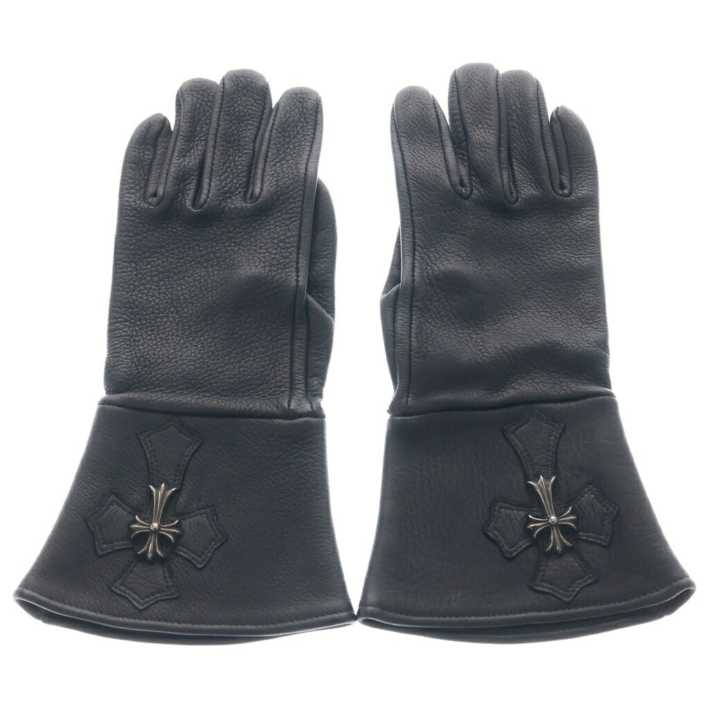 CHROME HEARTS(クロムハーツ) GROVE レザーグローブ スモールCHクロス装飾レザーグローブ