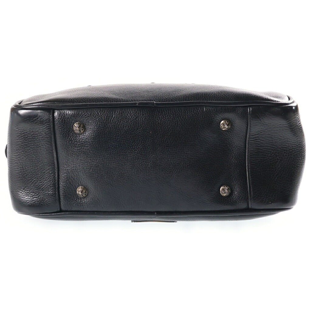 CHROME HEARTS(クロムハーツ) GYM SM ジムバッグ 現行型CHチャーム付きスモールレザーハンドバッグ ブラック/シルバー