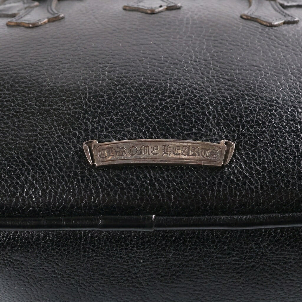 CHROME HEARTS(クロムハーツ) GYM SM ジムバッグ 現行型CHチャーム付きスモールレザーハンドバッグ ブラック/シルバー