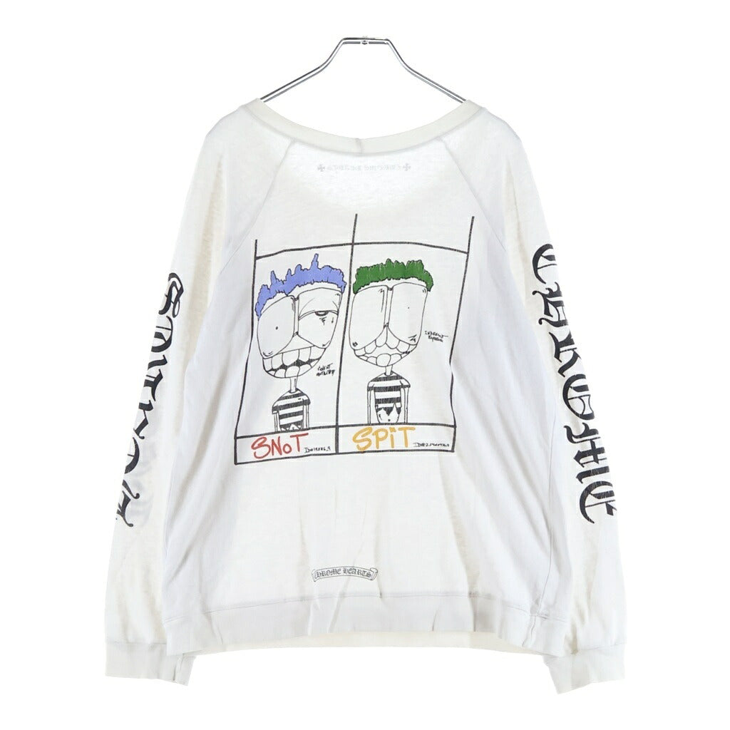 CHROME HEARTS(クロムハーツ) ×MATTY BOY PPO SNOT SPIT TEE マッティボーイ スノットスピット クルーネック長袖Tシャツカットソー ロンT ホワイト