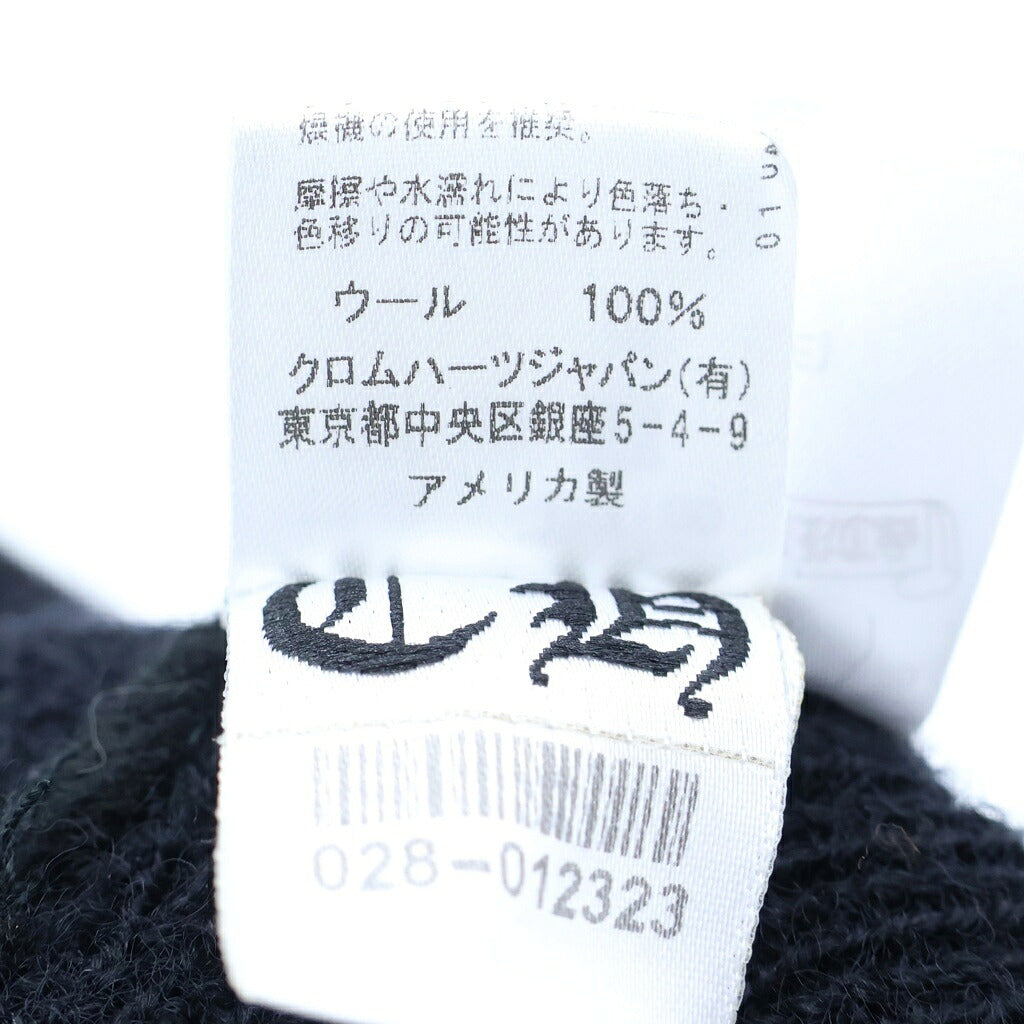 CHROME HEARTS(クロムハーツ) WOOL WATCH CAP ウールワッチキャップ CHプラス刺繍ビーニーニット帽子 ブラック/ホワイト
