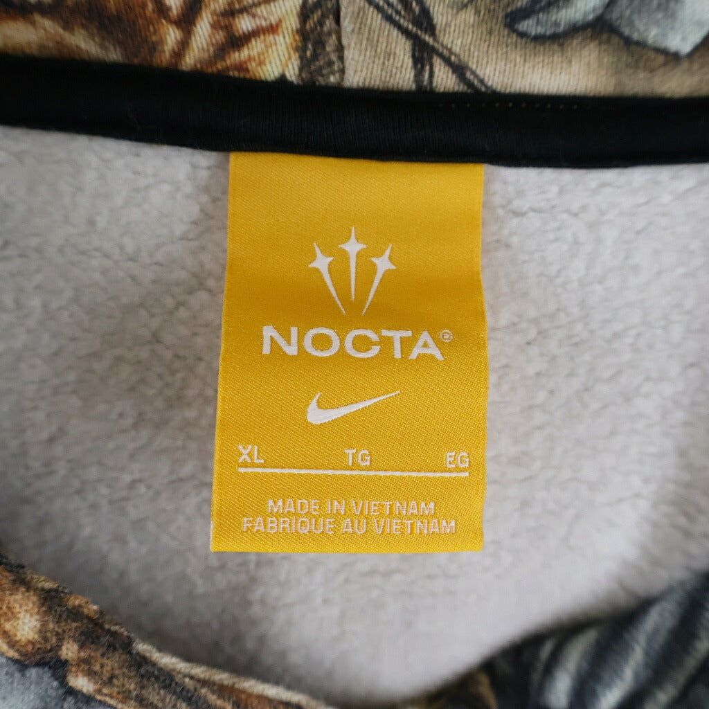 CHROME HEARTS(クロムハーツ) NOCTA PLVR DRAKE ナイキドレイク総柄パーカー ブラウン/ベージュ