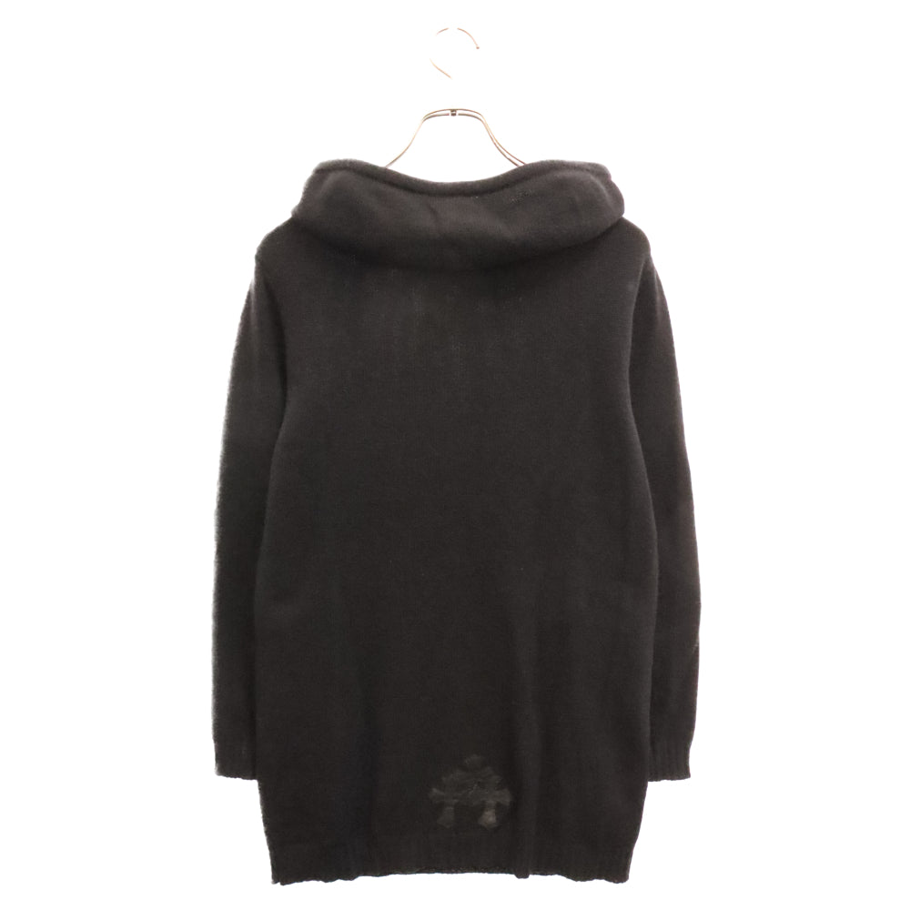 CHROME HEARTS(クロムハーツ) カシミア クロスパッチ プルオーバーパーカーニット ブラック