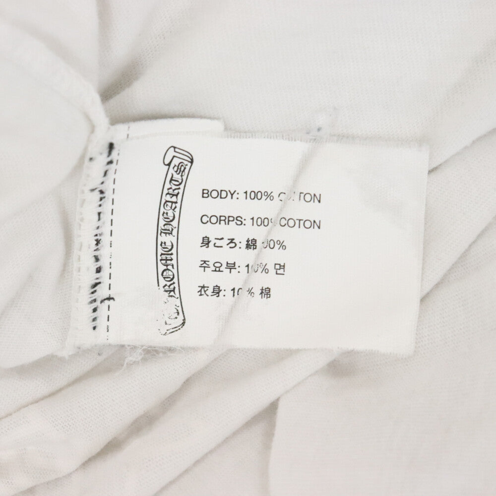 CHROME HEARTS(クロムハーツ) BACK CROSS L/S TEE バック クロス 長袖Tシャツ ホワイト