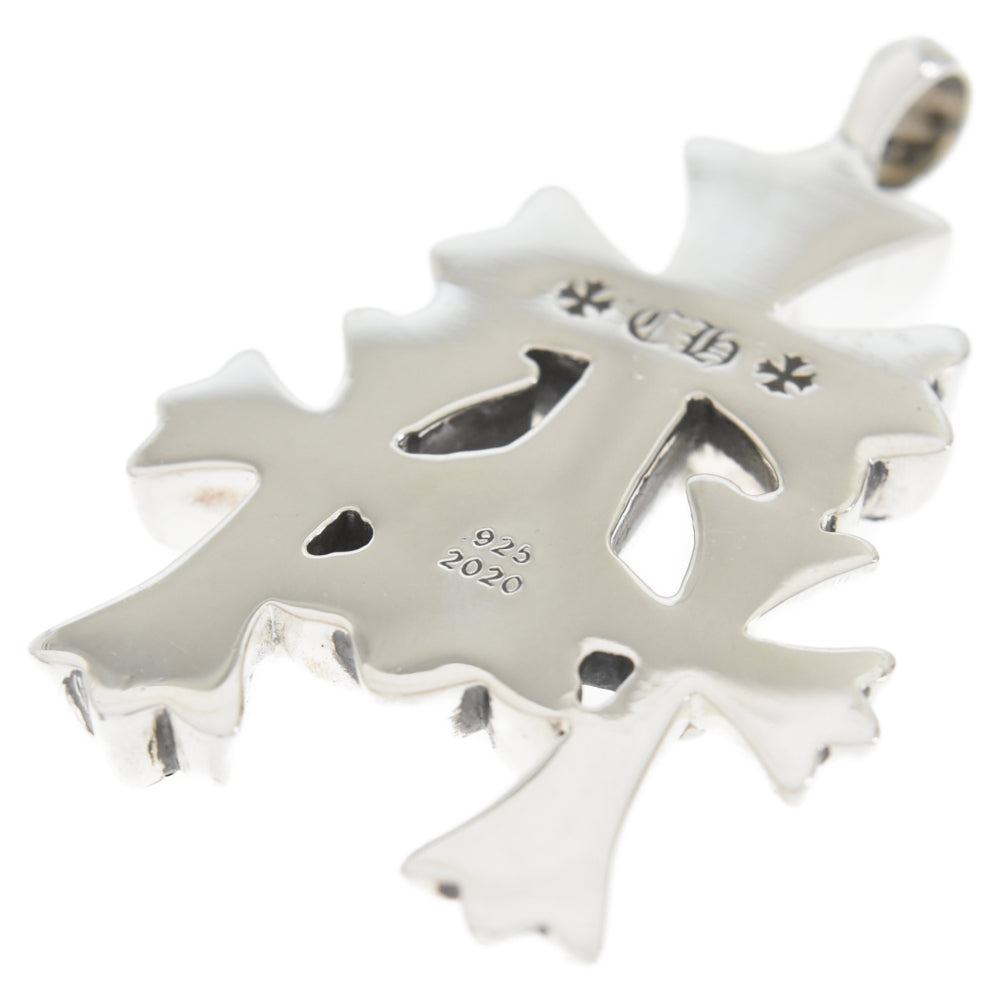 CHROME HEARTS(クロムハーツ) TRIPLE CROSS P DIA トリプルクロスパヴェダイヤ シルバー ネックレストップ