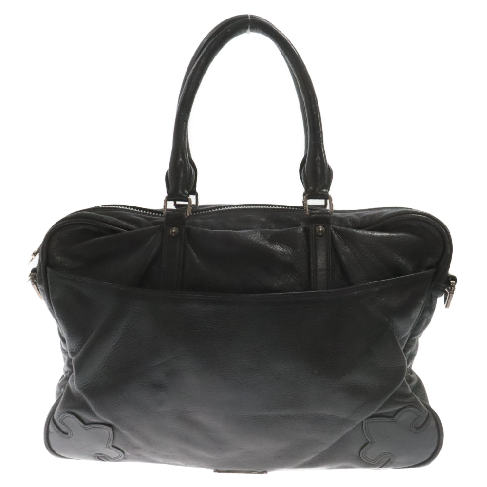 CHROME HEARTS(クロムハーツ) BAG-DIAPER2WAY ダイパーバッグ ダガージップレザー2WAYボストンバッグ ブラック/シルバー