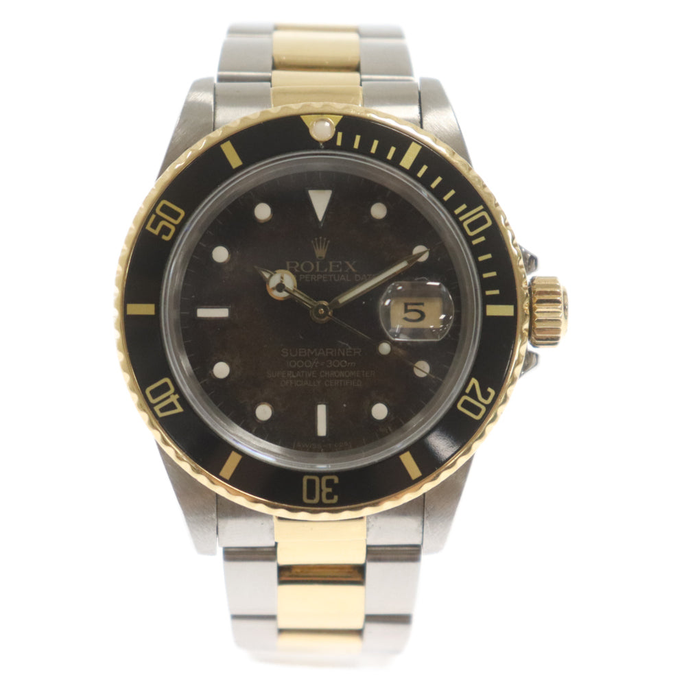 ROLEX(ロレックス) トロピカルミラーダイヤル サブマリーナーデイト M16803 自動巻 ステンレススティール コンビ ブラック/シルバー/ゴールド